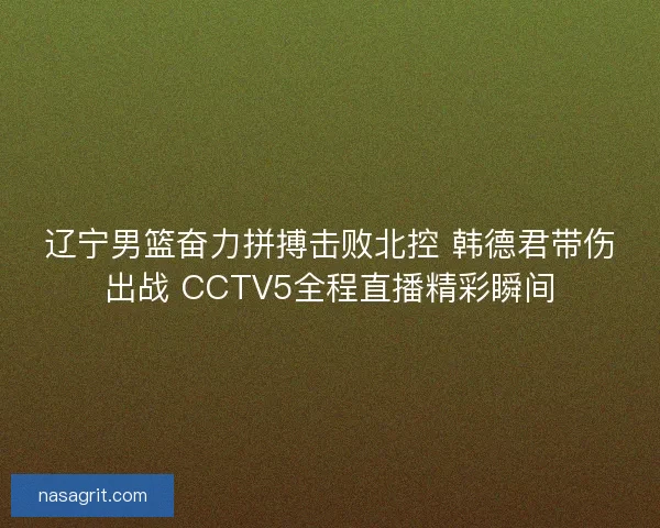 辽宁男篮奋力拼搏击败北控 韩德君带伤出战 CCTV5全程直播精彩瞬间